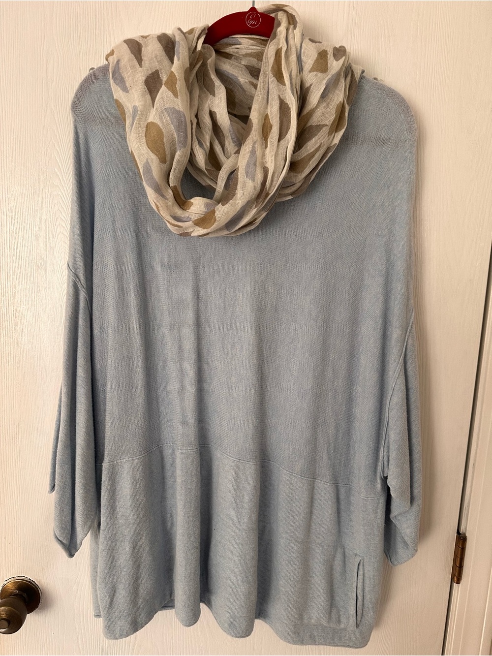 Purejill Light Blue Women's Relaxed Knit Top